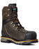 Image #1 - Ariat Men's Stump Jumper H20 8" Lace-Up CSA Glacier Grip Work Boots - Composite Toe, Brown, hi-res