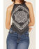 Image #3 - Rock & Roll Denim Women's Bandana Print Tank Top, Black, hi-res