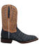 Image #2 - Dan Post Women's Exotic Sueded Caiman Western Boots - Broad Square Toe, Blue, hi-res