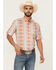 Image #1 - Ariat Men's Wade Southwestern Striped Short Sleeve Button-Down Western Shirt, Tan, hi-res