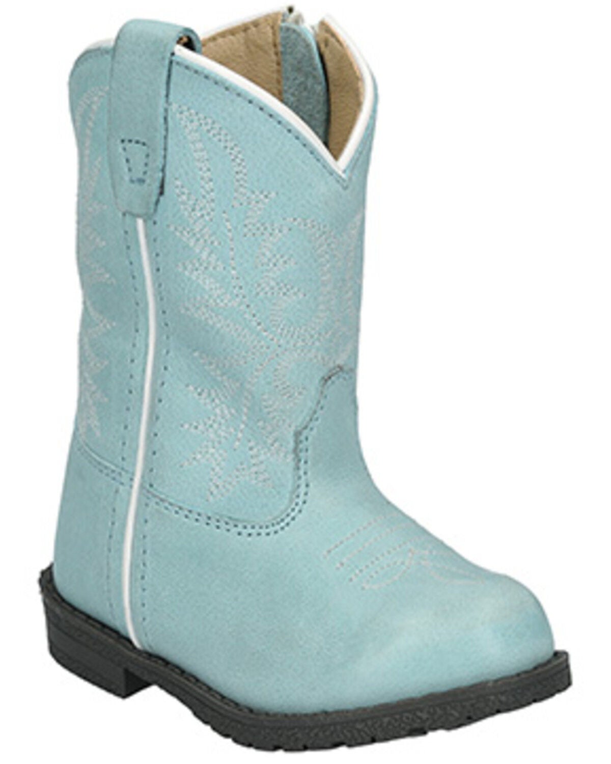 Image #1 - Smoky Mountain Toddler Girls' Hopalong Western Boots - Round Toe, Light Blue, hi-res