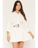 Image #1 - Rock & Roll Denim Women's Long Sleeve Belted Mini Dress, White, hi-res