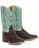 Image #1 - Tin Haul Women's Yee Haw Two Western Boots - Broad Square Toe, White, hi-res