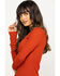 Image #5 - Red Label by Panhandle Women's Waffle Knit Top, Rust Copper, hi-res