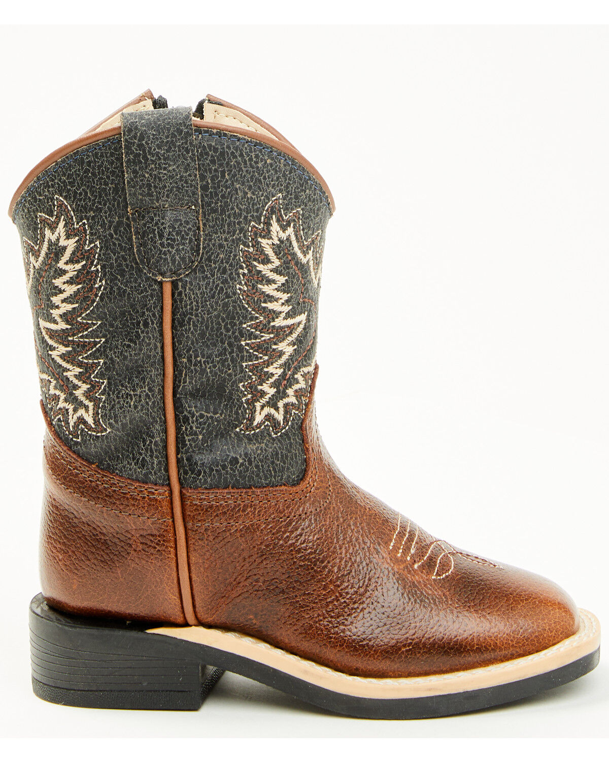Image #2 - Cody James Little Boys' Little Ryder Western Boots - Broad Square Toe, Brown, hi-res