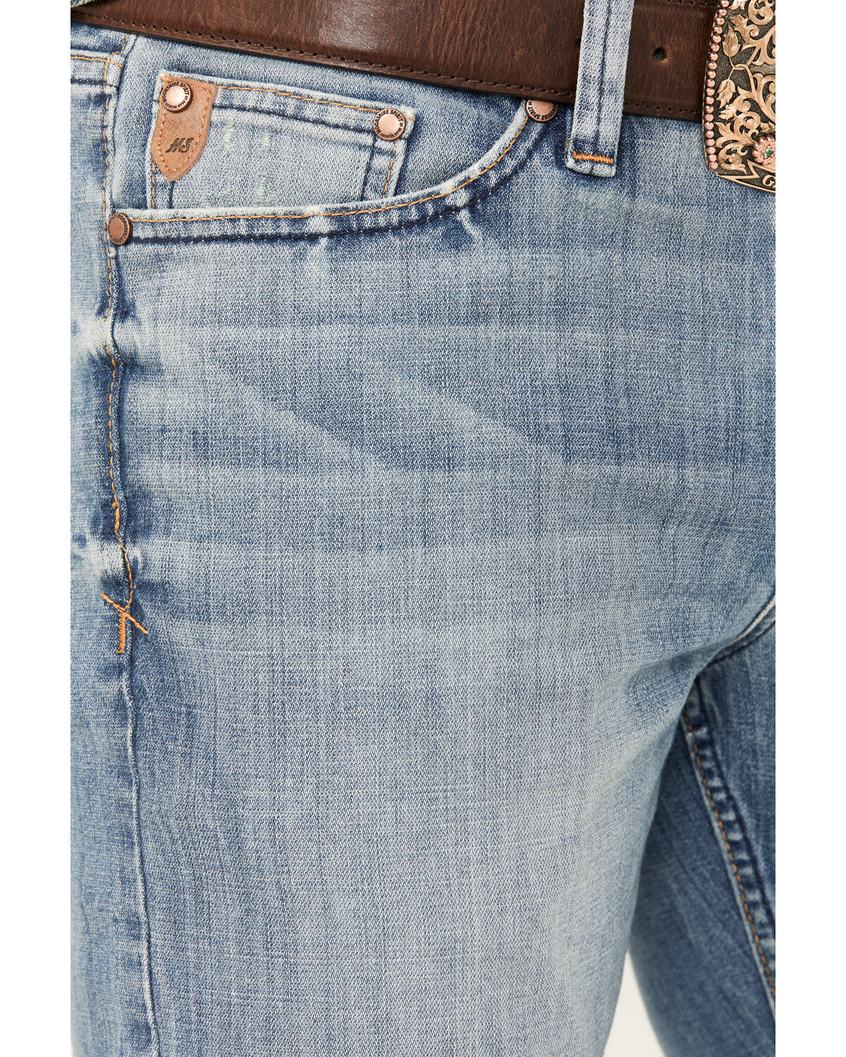 Image #2 - Moonshine Spirit Men's Whiskey Medium Wash Slim Straight Stretch Jeans, Medium Wash, hi-res