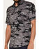 Image #3 - Howitzer Men's Camo Print Ambush Short Sleeve Button Down Shirt, Black, hi-res