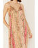 Image #3 - By Together Women's Floral Print V Neck Sleeveless Maxi Dress, Coral, hi-res