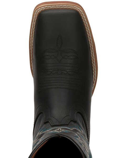 Image #6 - Justin Men's Tallyman Black Western Boots - Wide Square Toe, Black, hi-res