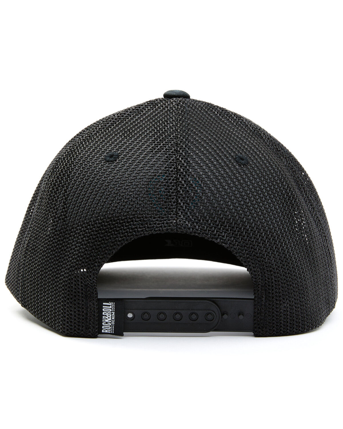Image #3 - Rock & Roll Denim Men's Black & Turquoise Embroidered Logo Mesh-Back Ball Cap, Black, hi-res