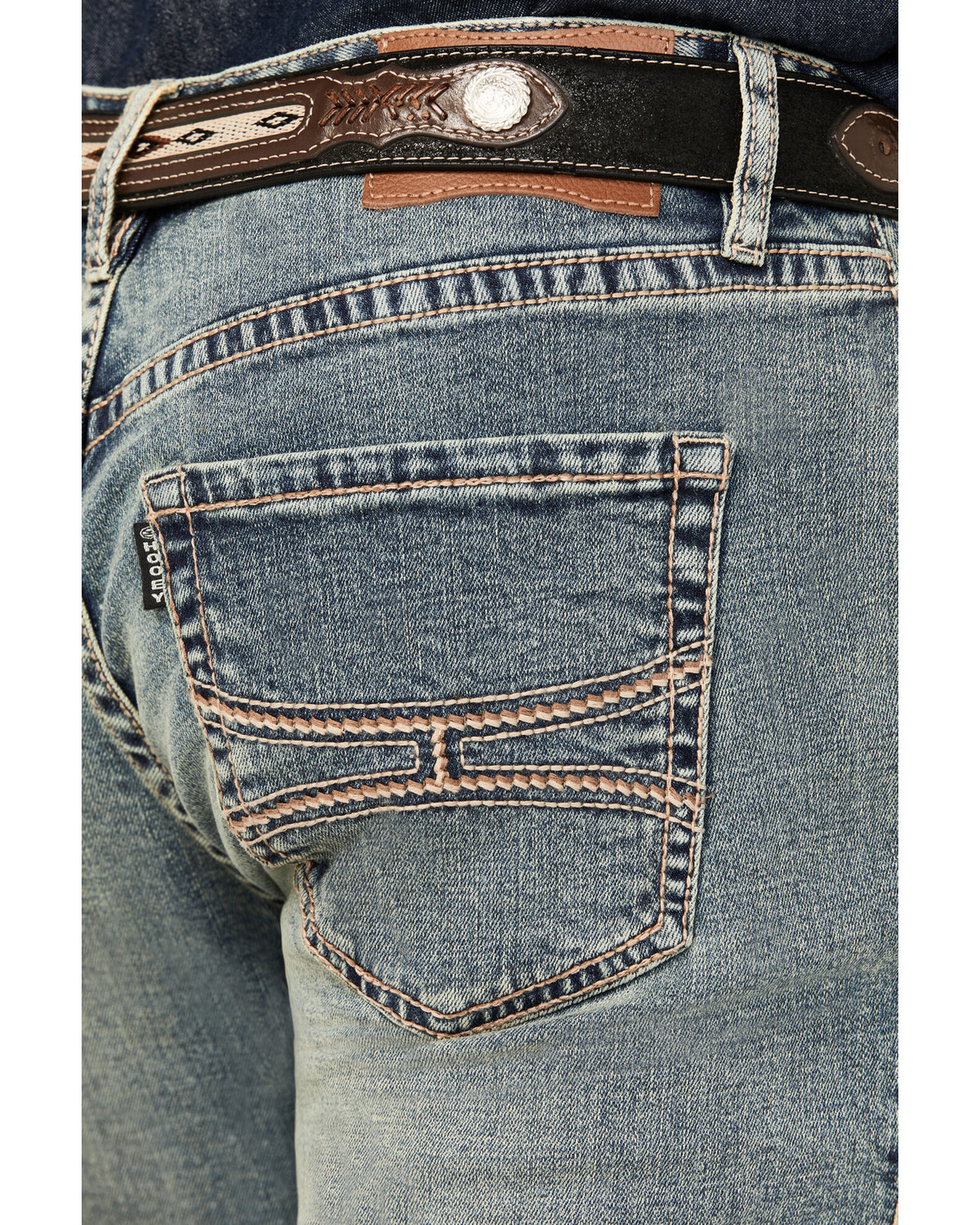 Hooey by Rock Roll Denim Men s Boot Barn Exclusive Double Barrel Medium Vintage Wash Stackable Bootcut Reflex Denim Jeans Country Outfitter