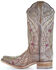 Image #3 - Corral Women's Flowered Embroidery Western Boots - Square Toe, Taupe, hi-res