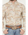 Image #3 - Cody James Men's Porter Floral Print Long Sleeve Button-Down Stretch Western Shirt - Big, Cream, hi-res