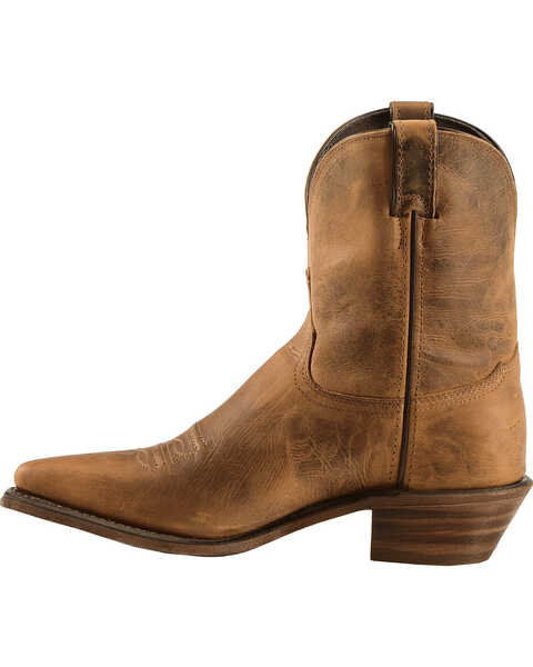 Image #3 - Abilene Women's Distressed 7" Western Boots - Snip Toe , Brown, hi-res