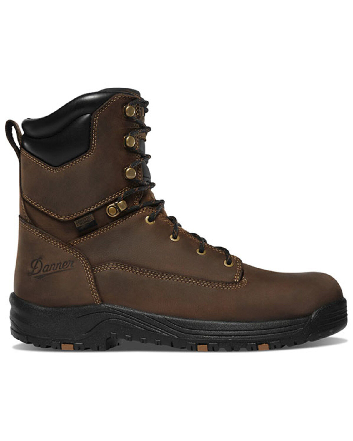 Image #2 - Danner Men's 8" Caliper 400G Insulated Work Boots - Soft Toe, Brown, hi-res