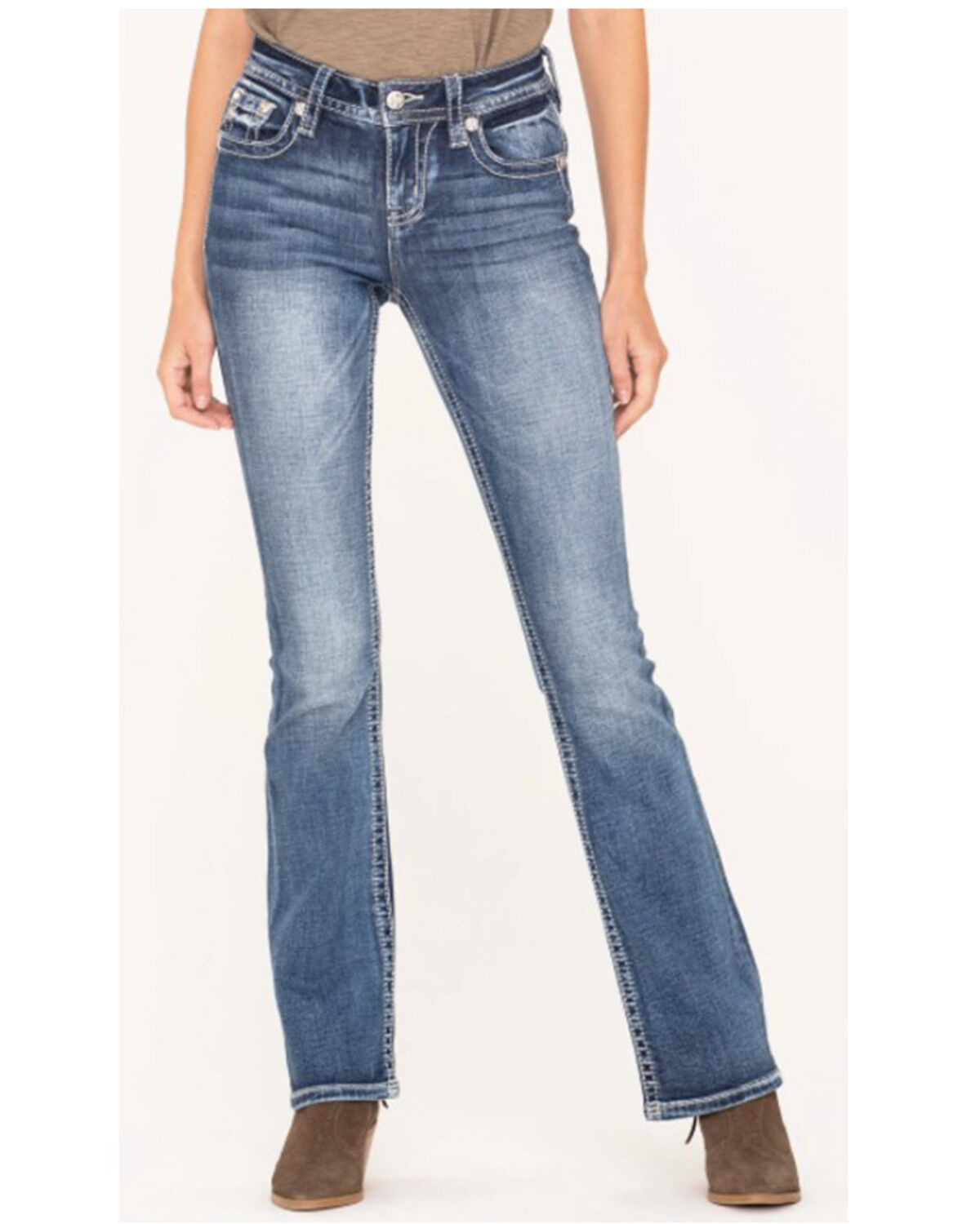 Desert Embroidered Chloe Bootcut Jeans