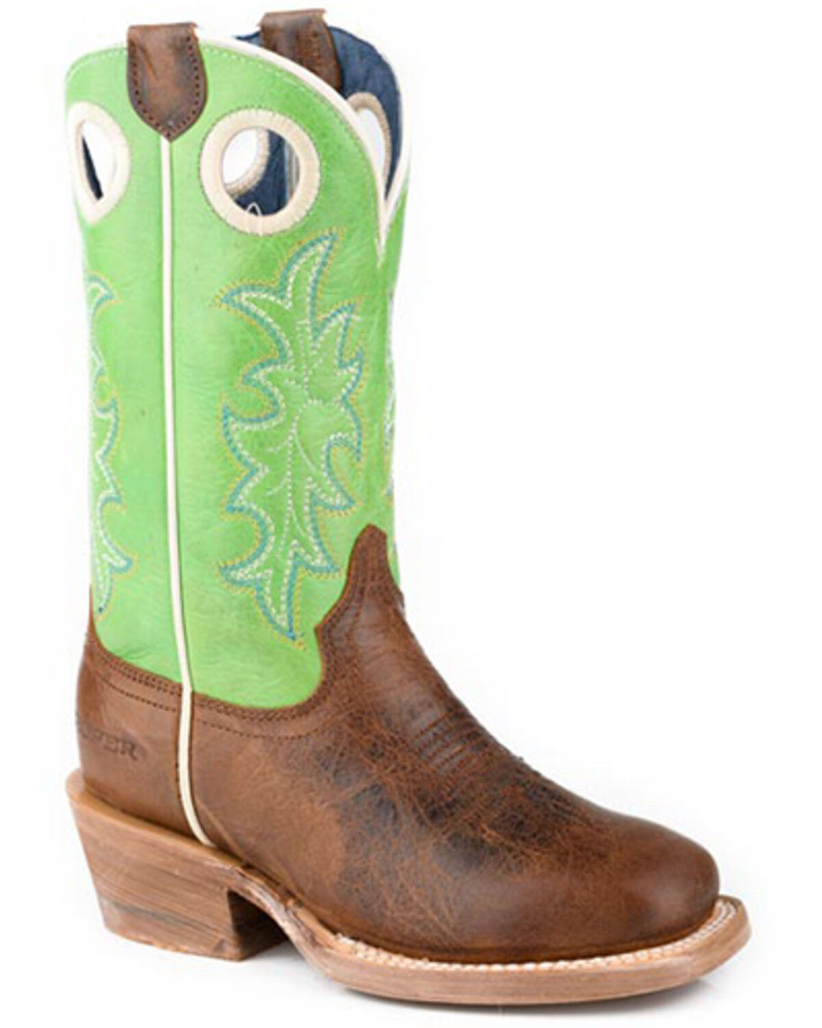 Image #1 - Roper Little Boys' Ride 'Em Cowboy Western Boots - Square Toe, Brown, hi-res