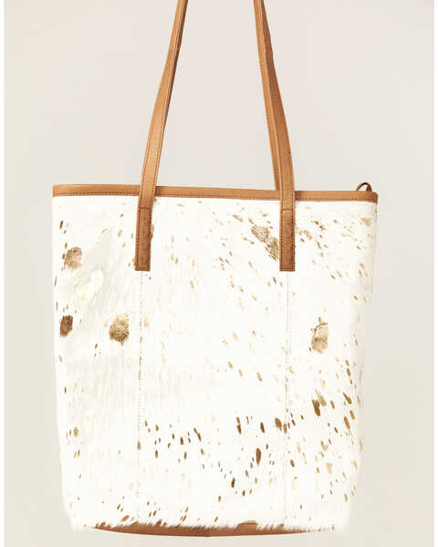Image #2 - Shyanne Women's Gold Foil Hair-On Tote, Gold, hi-res