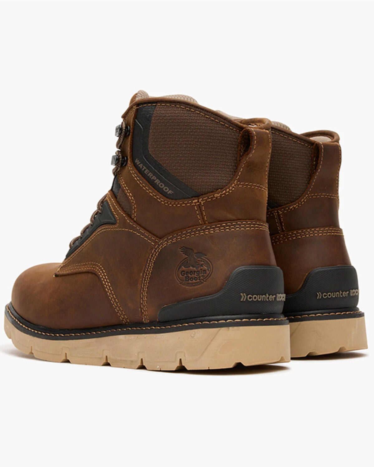 Image #4 - Georgia Boot Men's 6" Carbon Flex Waterproof Work Boots - Soft Toe, Brown, hi-res