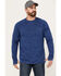 Image #1 - Ariat Men's Rebar Gridwork Long Sleeve Shirt, Blue, hi-res