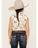 Image #4 - Rock & Roll Denim Girls' Cowboy Horse Print Sleeveless Western Snap Shirt, Turquoise, hi-res