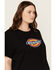Image #2 - Dickies Women's Logo Short Sleeve Graphic Tee - Plus, Black, hi-res