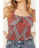 Image #3 - Rock & Roll Denim Women's Bandana Print Sleeveless Top, Red, hi-res