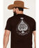 Image #4 - Moonshine Spirit Men's Spades Short Sleeve Graphic T-Shirt, Burgundy, hi-res