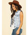 Image #3 - Stetson Women's Light Denim Horseshoe Vest, Blue, hi-res