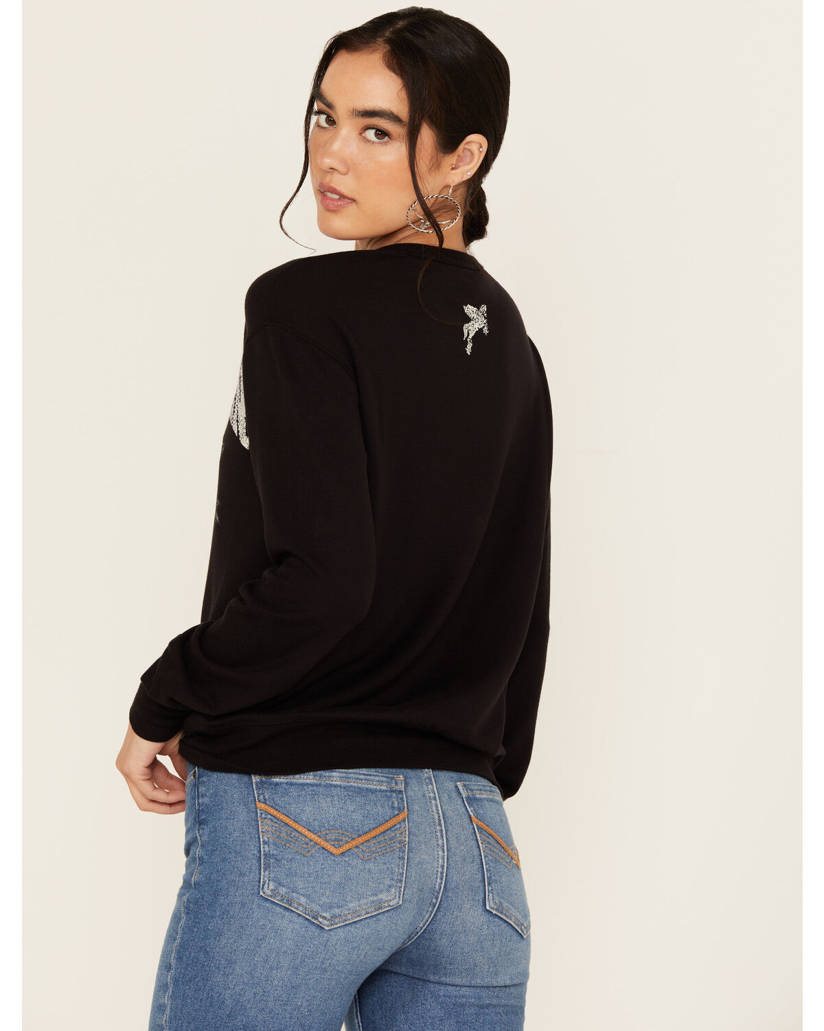 Image #4 - Idyllwind Women's Rodeo Queen Pullover Sweatshirt, Black, hi-res