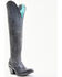 Image #1 - Corral Women's Embroidery Tall Western Boots - Round Toe, Black, hi-res