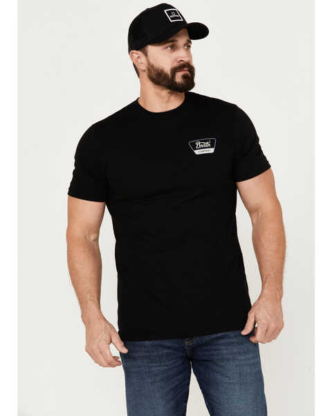 Brixton Men's Linwood Logo Short Sleeve T-Shirt, Black, hi-res