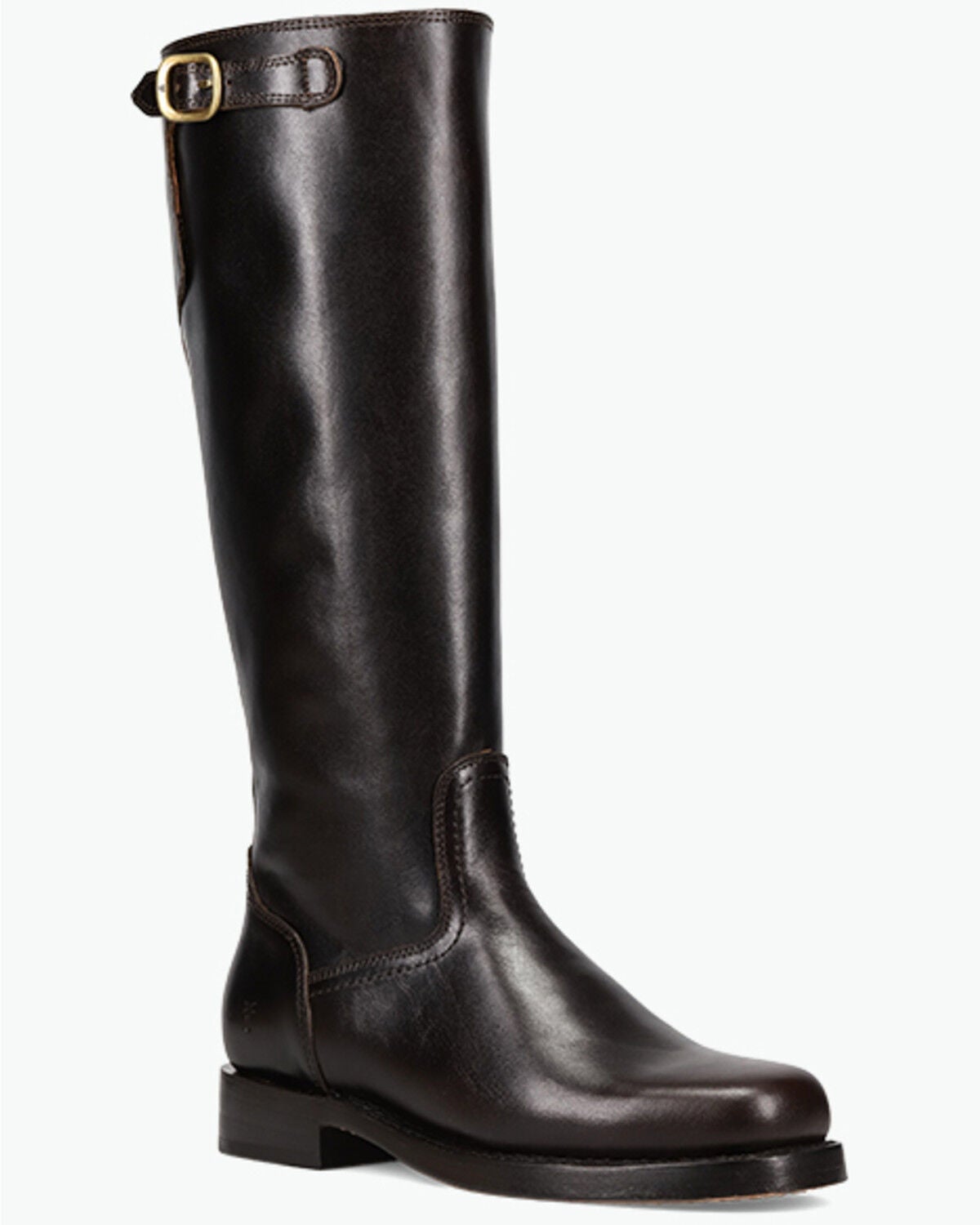 Frye Women's Campus Low Heel Tall Riding Fashion Boots - Round Toe, Dark Brown, hi-res
