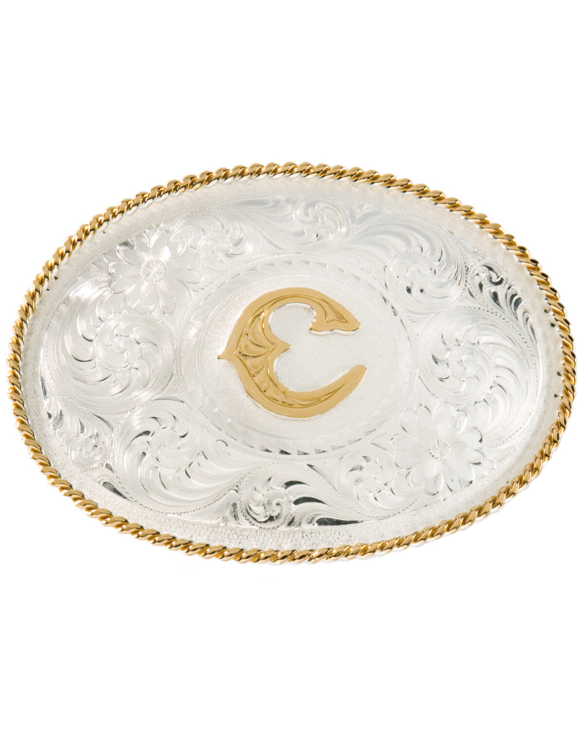 Image #1 - Montana Silversmiths Men's Initial "C" Buckle, Silver, hi-res