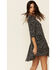 Image #5 - Wishlist Women's Dotted Print Ruffle Dress, Black, hi-res