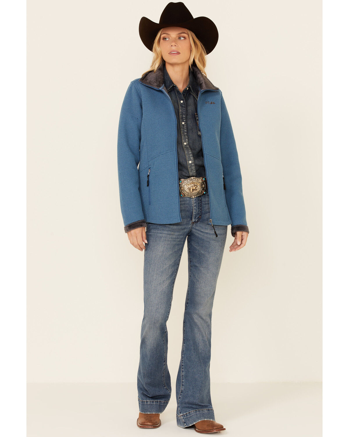Image #2 - Powder River Outfitters Women's Honeycomb Performance Zip-Front Jacket, , hi-res