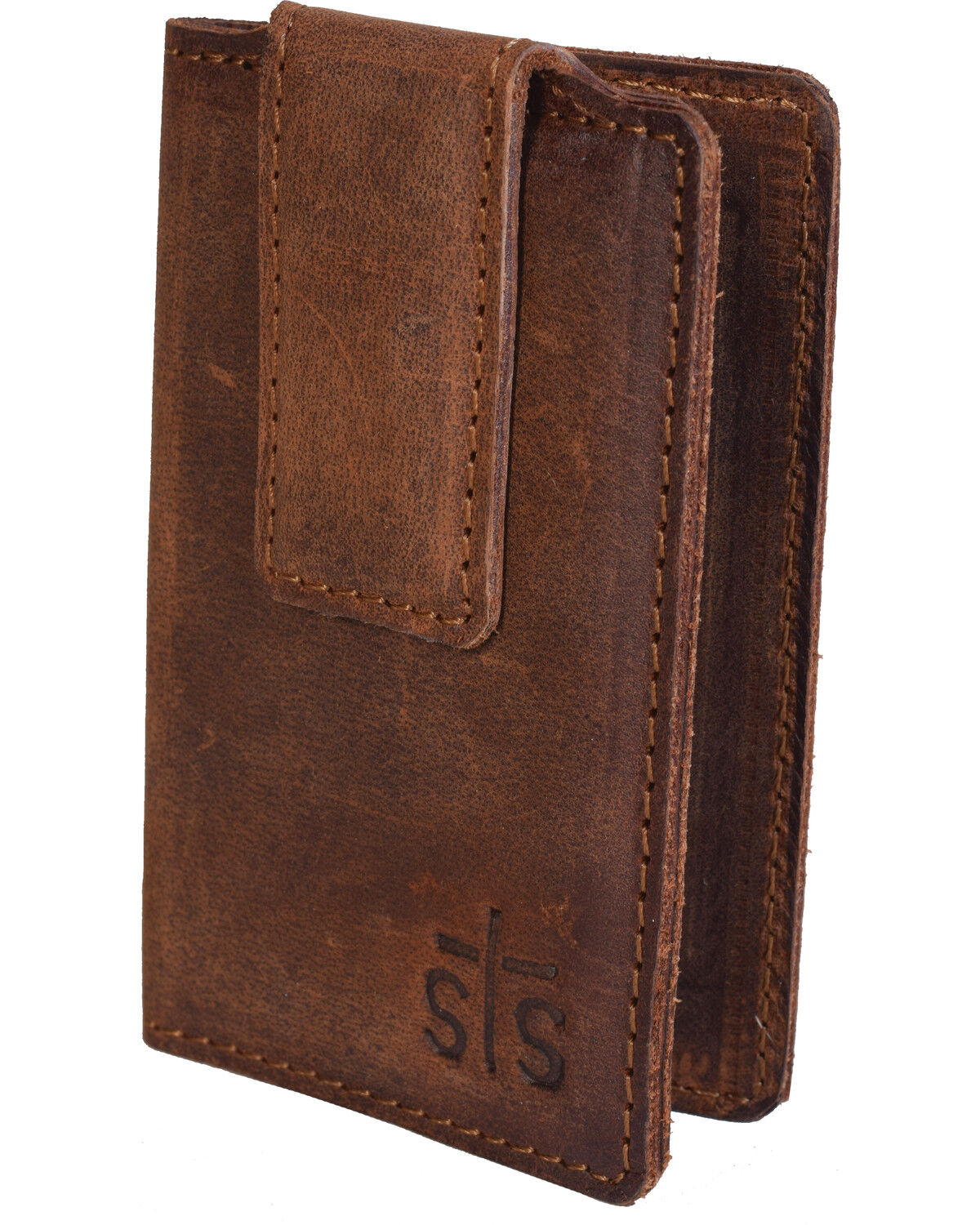 Image #1 - STS Ranchwear Men's Foreman's Money Clip Wallet, Brown, hi-res