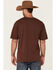 Cody James Men's Heather Burgundy Desert Compass Graphic Short Sleeve T-Shirt , Burgundy, hi-res