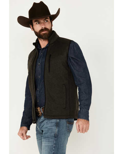 Image #3 - Cowboy Hardware Men's Speckle Knit Vest, Black, hi-res