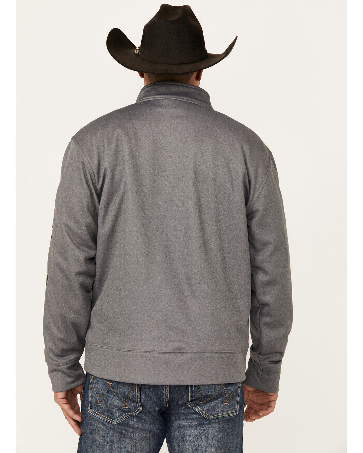 Image #4 - Ariat Men's Team Logo 1/4 Zip Pullover, Grey, hi-res