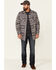 Image #2 - Rock & Roll Denim Men's Southwestern Jacquard Print Long Sleeve Button Down Shirt Jacket, Charcoal, hi-res