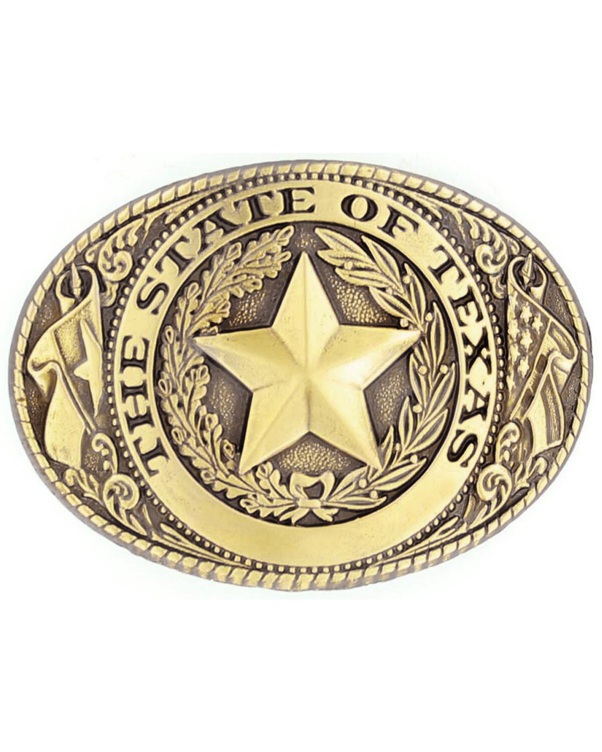Texas Seal Buckle, Bronze, hi-res