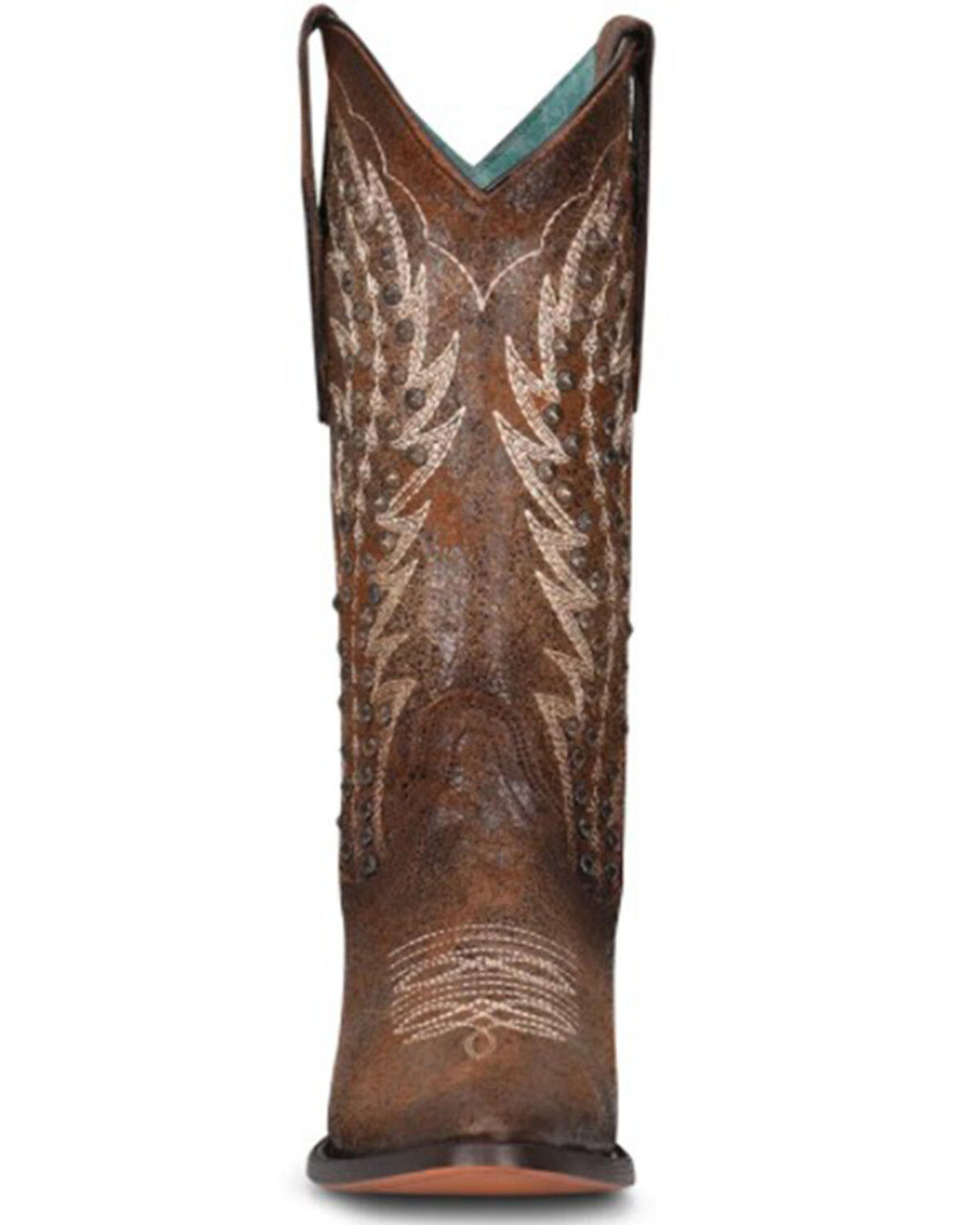 Image #2 - Corral Women's Studded Western Boots - Snip Toe, Cognac, hi-res