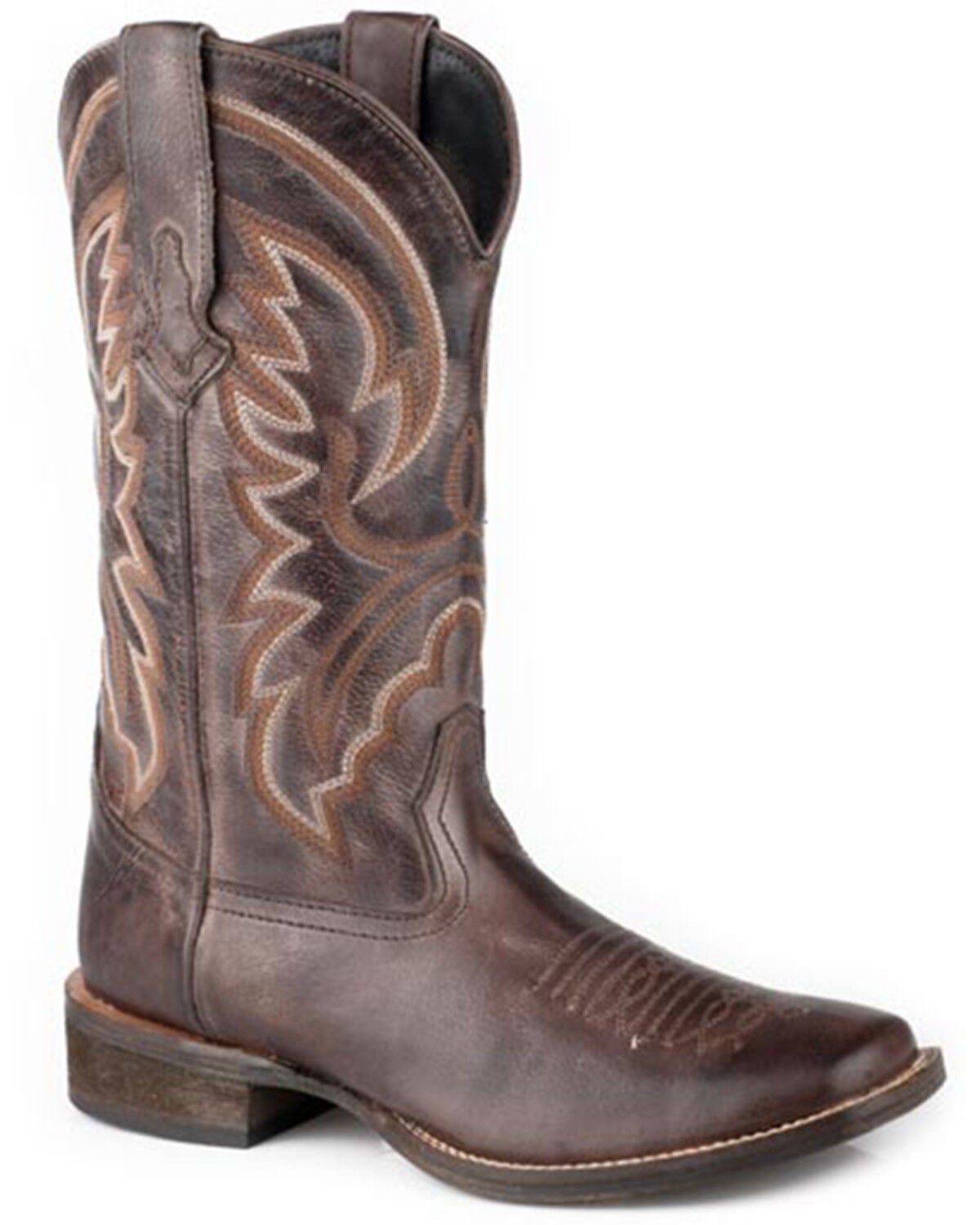 Roper Women's Lindsey Western Boots - Broad Square Toe, Brown, hi-res