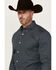 Image #2 - Cody James Men's Slingshot Geo Print Long Sleeve Button-Down Stretch Western Shirt, Navy, hi-res