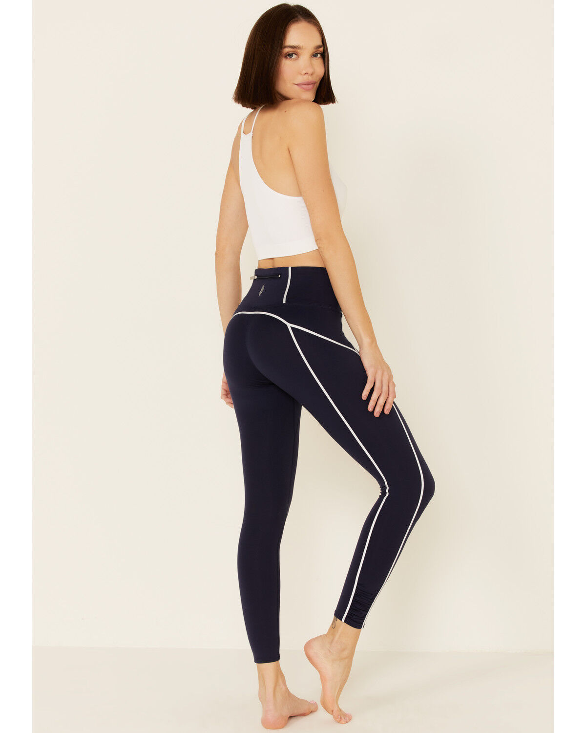 Image #1 - Free People Women's You're A Peach Leggings, Navy, hi-res