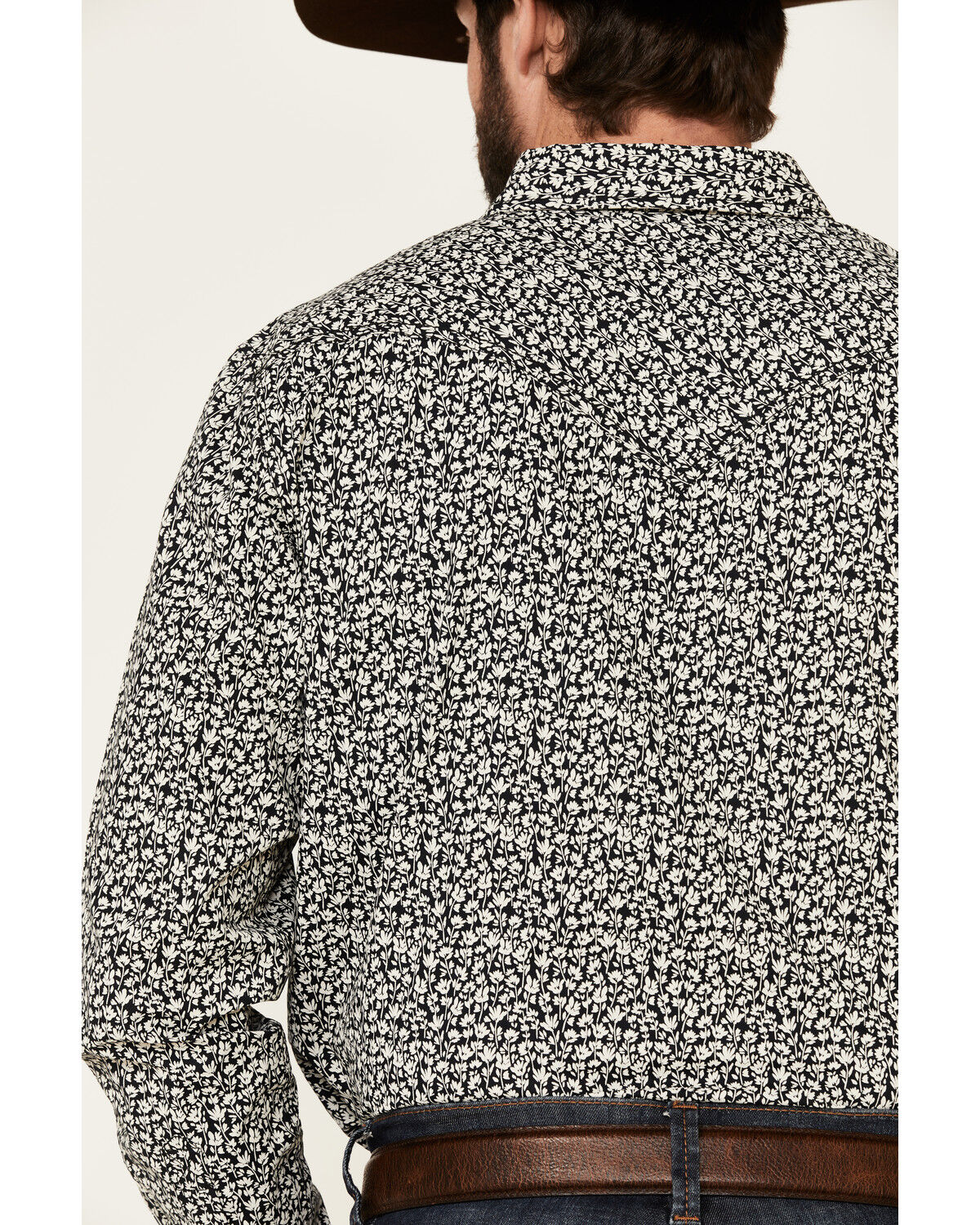 Image #5 - Cody James Men's Alyssum Floral Print Long Sleeve Snap Western Shirt, Black, hi-res