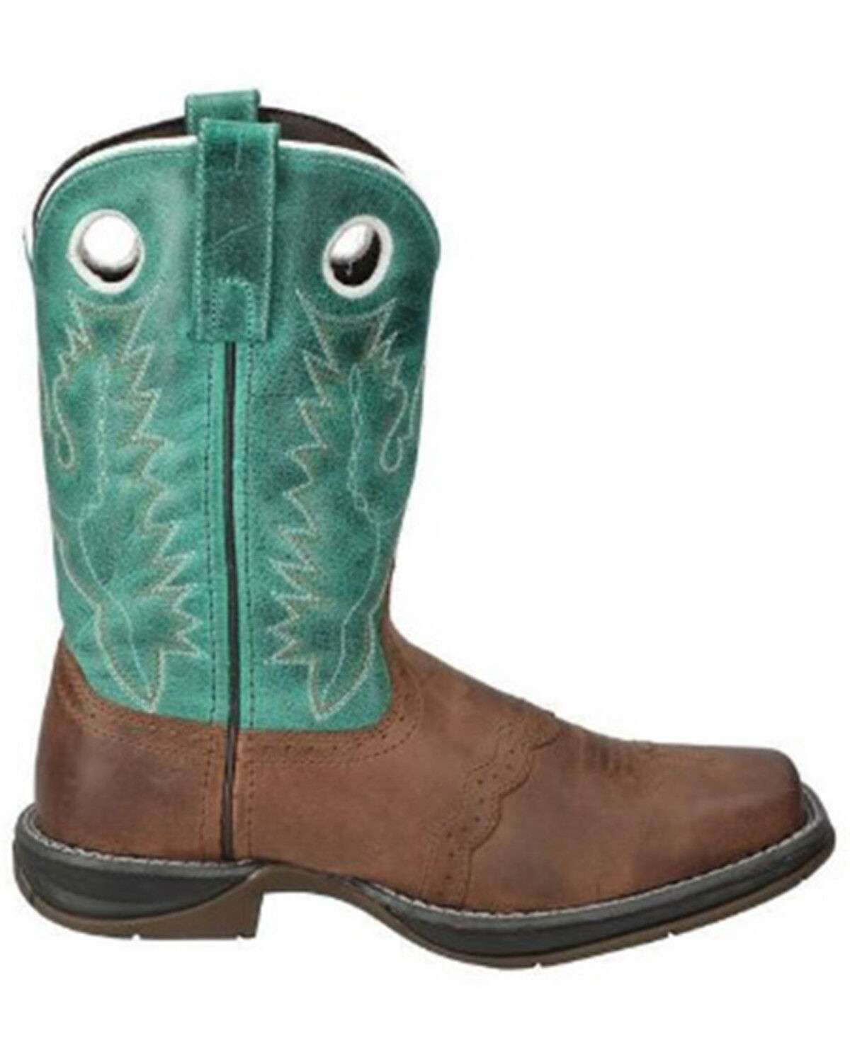 Image #2 - Smoky Mountain Women's Prairie Western Boots - Broad Square Toe, Turquoise, hi-res