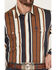 Image #3 - Wrangler Men's Vintage Brushpopper Striped Print Long Sleeve Snap Western Shirt, Brown, hi-res