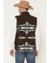Image #4 - RANK 45® Men's Kapow Southwestern Print Insulated Bomber Vest, Brown, hi-res